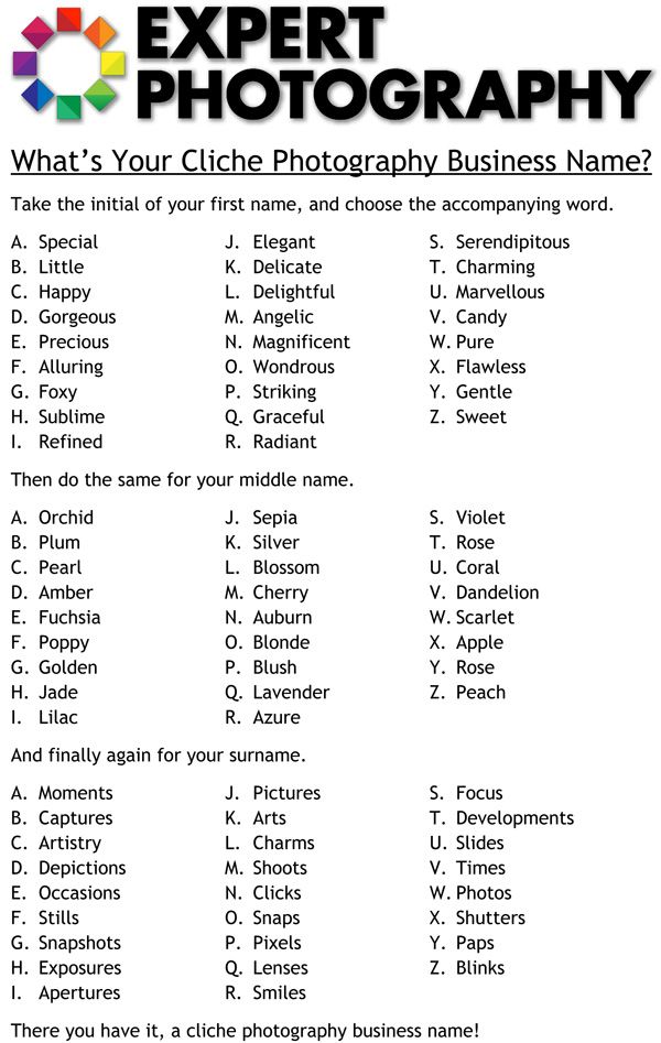 username-ideas-for-photography-page