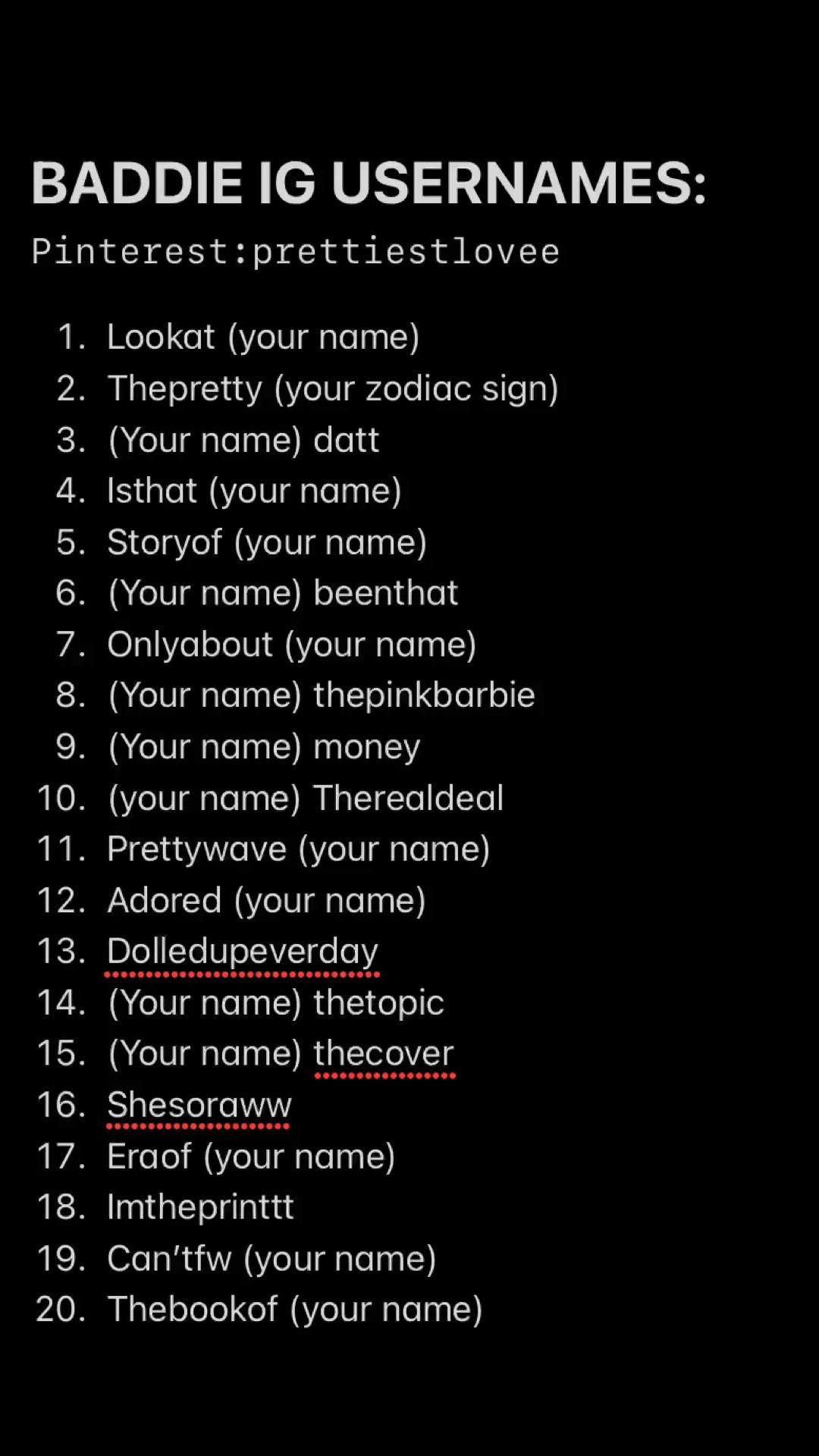 username-ideas-for-tiktok-baddie